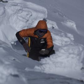 Measuring soil temperature at the Western Crater