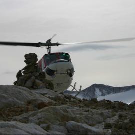 Logistical support: helicopter