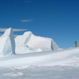 Iceberg with Person