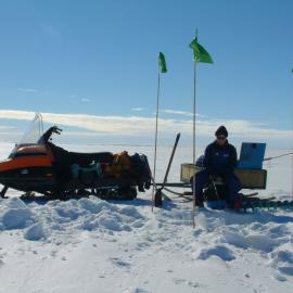 Bev Dickson fishing off Cape Armitage