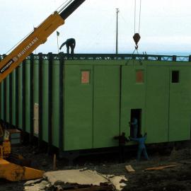 Last panel of summer lab construction