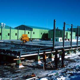 Stage VII: floor down, wall framing started