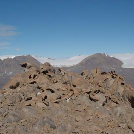 Cavernous weathing glaciers behind Taylor Valley