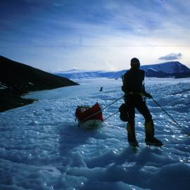 Eric Philips on glacial ice
