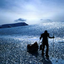 Peter Hillary on shimmering ice