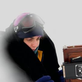 Photographing at the Barne Glacier