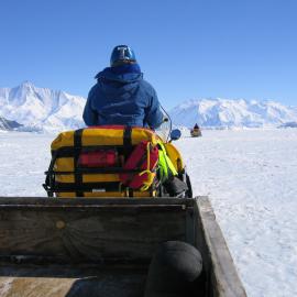 Riding a skidoo to the plankton hole