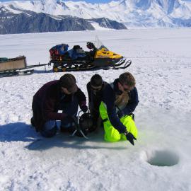 Ronan O'Toole, Kathy Ruggiero, Simon Davy doing CTD cast