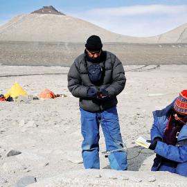 At work in the Victoria Valley