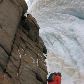 South edge of Taylor Glacier against Terra Cotta Mountain