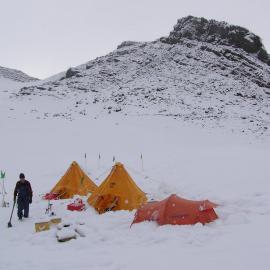 After the snows, camp site, Riviera Ridge, Mt Morning
