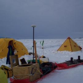 Field camp and GPR set up