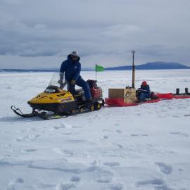 GPR survey and skidoo