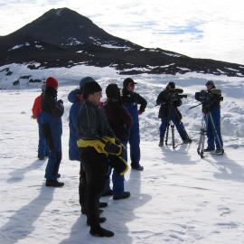 TV crew filming