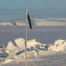 Flagpole, White Island and pressure ridges