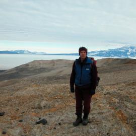 On a ridge top heading towards camp in the lower Miers Valley, Dry Valleys