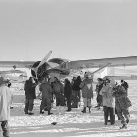 TAE (British) Otter welcomed at Scott Base on arrival from South ice