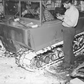 Weasel being worked on by Jim Bates