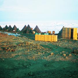 Tents providing temporary accommodation during building of Scott Base