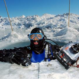 Diving at Cape Armitage in Spring 2004