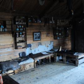 Interior of Shackleton's hut at Cape Royds