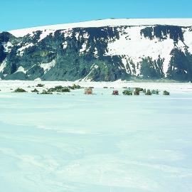 Rubbish on sea ice, Cape Hallett