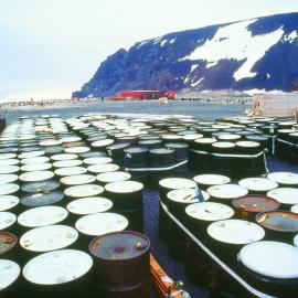 Cape Hallett: drums of fuel