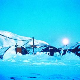 Moonlight and snow drift: Hallett Station, 1961