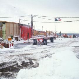Main street of Hallett Station, March 1961