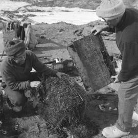 Old provisions box found in hut