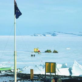 Flag pole at Scott Base