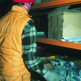 Dave Bryce in hangar