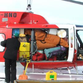 A very full helicopter for 6 weeks in the field