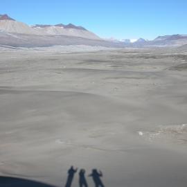 Silhouettes on dunes, Victoria Valley