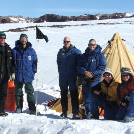 Visitors from Scott Base during our resupply: group shot