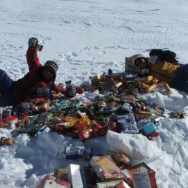 Fooling around among the resupply goods