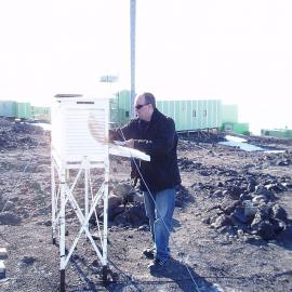 Reading temperatures at Scott Base - Stephen Robbins