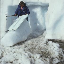 Wendy Lawson at the Taylor Glacier