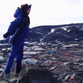 At one of the pressure ridge formations in front of Scott Base