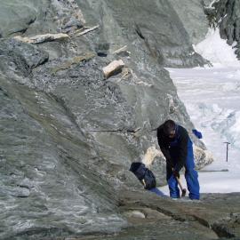 Researchers from Institute of Nuclear and Geological Sciences look at the plate movements of the Earth near Cape Adare in Antarctica