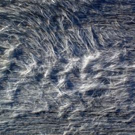 Defribrated wood on the stables wall at Cape Evans