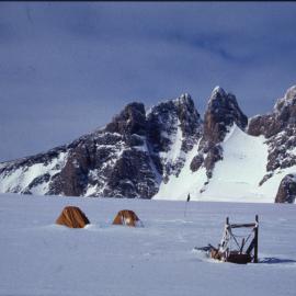 Deep snow accumulation over a few days at Demas Range field camp
