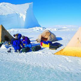 A field camp at Cape Barne