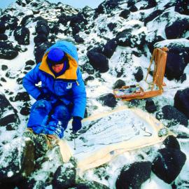 Nigel Brown painting at Cape Royds