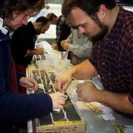 Cape Roberts core in the Crary Laboratory at McMurdo Station