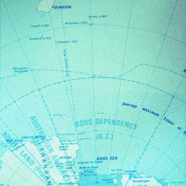 Antarctic regions and continents - showing also the Ross Dependency in relation to New Zealand
