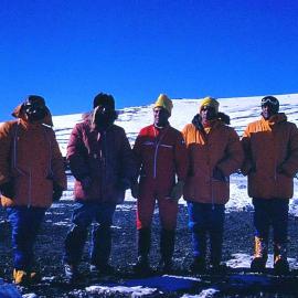 Italian expedition, Event 32: Ivo de Menno, Carlo Stocchino, Walter Bonatti, Gary Ball (Field Assistant) Enrico Rossi