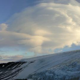 Lenticularis cloud over Cape Bird