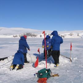 Plankton collections at the plankton hole