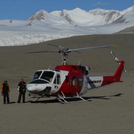 Helicopter in the Dry Valleys
